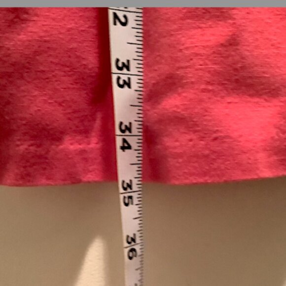 Talbots Hot Pink Casual Cap Sleeve Dress Size 12P, Poly-blend, unlined, back zip - Picture 6 of 10